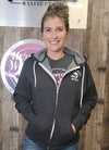 Retro Charcoal Zip Up Jacket