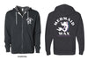 Retro Charcoal Zip Up Jacket