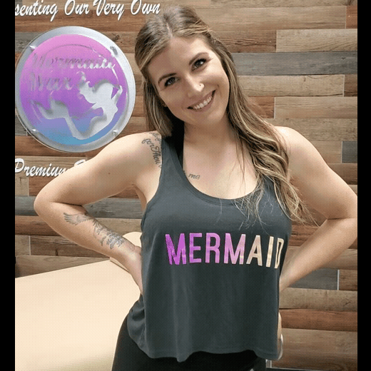 "MERMAID" Dark Gray Tank Top