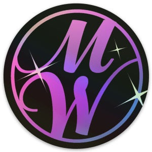 Mermaid Wax Logo Holographic Stickers