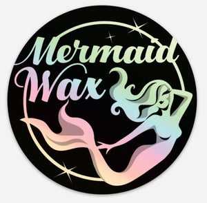 Mermaid Wax Logo Holographic Stickers