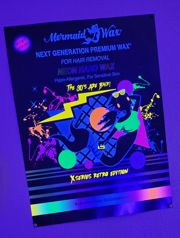 Mermaid Wax 2-Sided Neon Poster