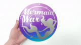 Mermaid Wax 9" Metal Sign
