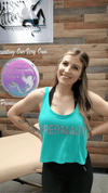 Mermaid Tank | Teal Glitter "MERMAID"