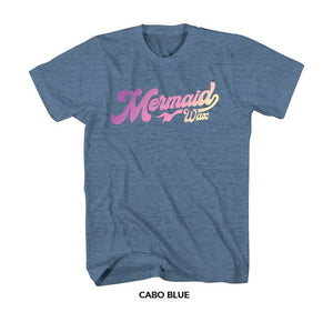 Mermaid Wax T-Shirts | Cabo Blue Wave Tail Gradient