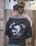 Mermaid Wax Jacket | Zip Up Retro Charcoal